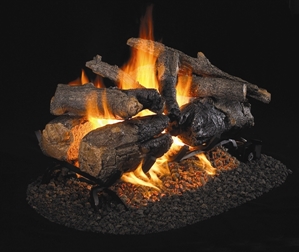 Picture of Charred American Oak See Thru Vented Log Set