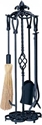 Picture of 5 Piece Black Heavy Wrought Iron Tool Set