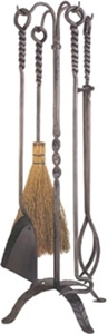 Picture of 5 Piece Natural Wrought Iron Tool Set with Rope Handles