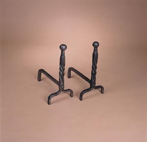 Picture of Natural Wrought Iron Ball End Andirons