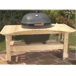 Picture of Primo Cypress Wood Table for Primo Oval XL Grill PRM600
