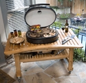 Picture of Primo Grills Teak Table for Oval XL Grill PRM603