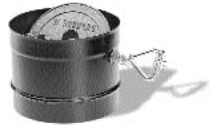 Picture of 6" Dura-Vent 1605 - Damper Section Single Wall Black Pipe
