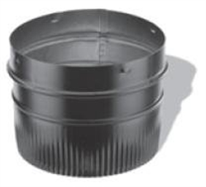 Picture of 6" Dura-Vent 6689 - Snap-Lock Adapter Single Wall Black Pipe