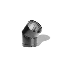 Picture of 6" Dura-Vent 8645 - 45 Degree Elbow DVL Double Wall Black Pipe