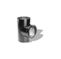 Picture of 6" Dura-Vent 8655 - Tee w/Clean-Out Cap DVL Double Wall Black Pipe