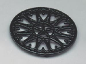 Picture of 7 1/2'' Shiny Black Enamel Trivet