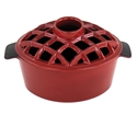 Picture of 2.2 Qt. Lattice Steamer Red Enamel