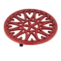 Picture of Red Porcelain Sunburst Trivet