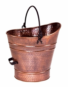 Picture of Antique Copper Finish Ash / Coal Hod / Pellet Bucket - Small