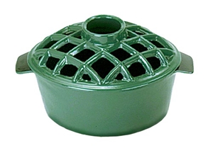 Picture of 2.2 Qt. Lattice Steamer Green Enamel
