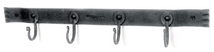 Picture of Black Finish Wrought Iron Wall Bracket with 4 Hooks