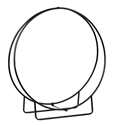 Picture of Wrought Iron Wood Hoop - 48"H (Knocked Down)