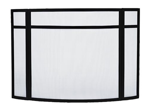Picture of Panelled 3-Fold/Curved Screen - Black