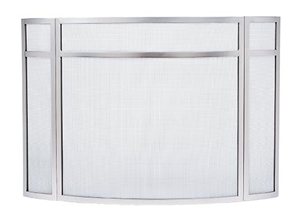 Picture of Panelled 3-Fold/Curved Screen - Brushed Steel