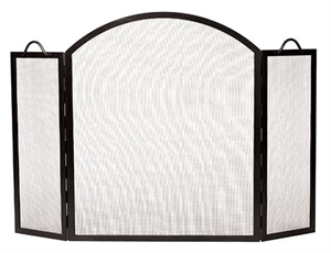 Picture of Twisted Rope 3-Fold Screen w/Arched Top - Graphite