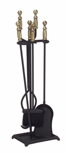 Picture of 4 pc. Tool Set - Ball Handle - Rectangular Base - Antique Brass Plated & Black