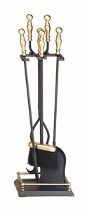 Picture of 4 pc. Tool Set - Ball Handle - Rectangular Base - Antique Brass Plated & Black