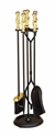 Picture of 4 pc. Tool Set - Ball Handle - Round Base - Brass Plated & Black