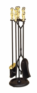 Picture of 4 pc. Tool Set - Ball Handle - Round Base - Brass Plated & Black