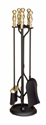 Picture of 4 pc. Tool Set - Ball Handle - Round Base - Antique Brass Plated & Black
