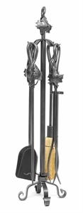 Picture of Wrought Iron Maple Leaf Tool Set in Graphite