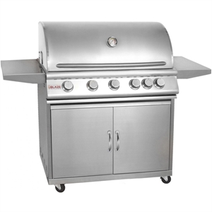 Picture of Blaze 40 Inch 5-Burner Grill With Rear Burner On Cart