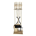 Picture of 5 pc. Urn Handles - Rectangular Base w/ Gallery Rail - Antique Brass Plated