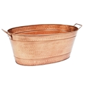 Picture of Lage Oval Hammered Copper Plated Tub